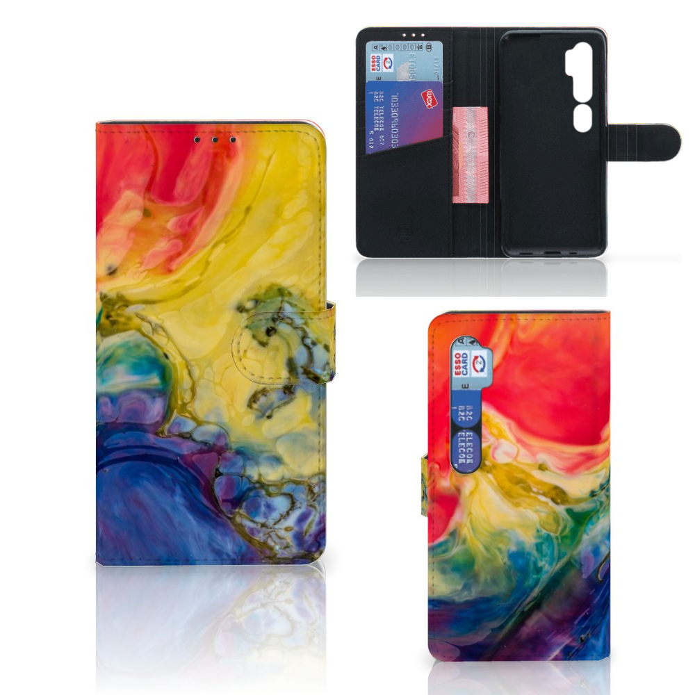 Hoesje Xiaomi Mi Note 10 Pro Watercolor Dark