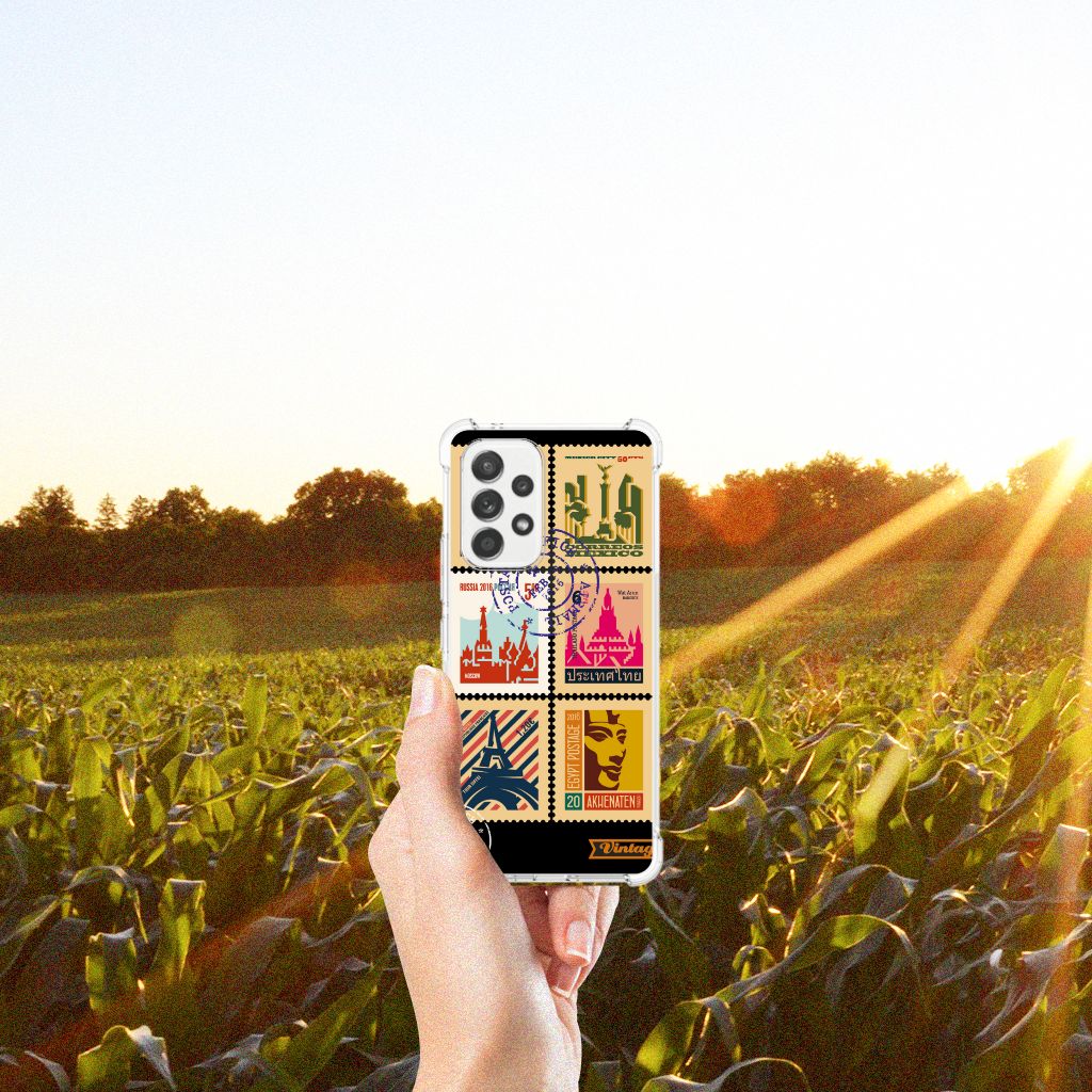Samsung Galaxy A53 5G Telefoonhoesje met valbescherming Postzegels B2C Telecom