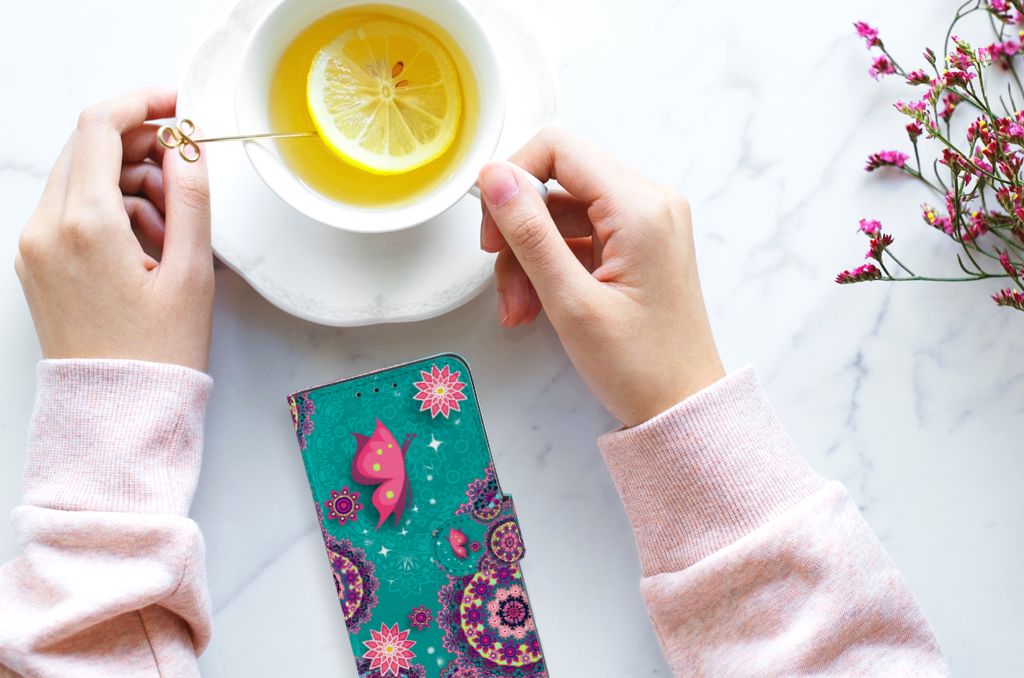 Alcatel 1S 2020 Hoesje Cirkels en Vlinders