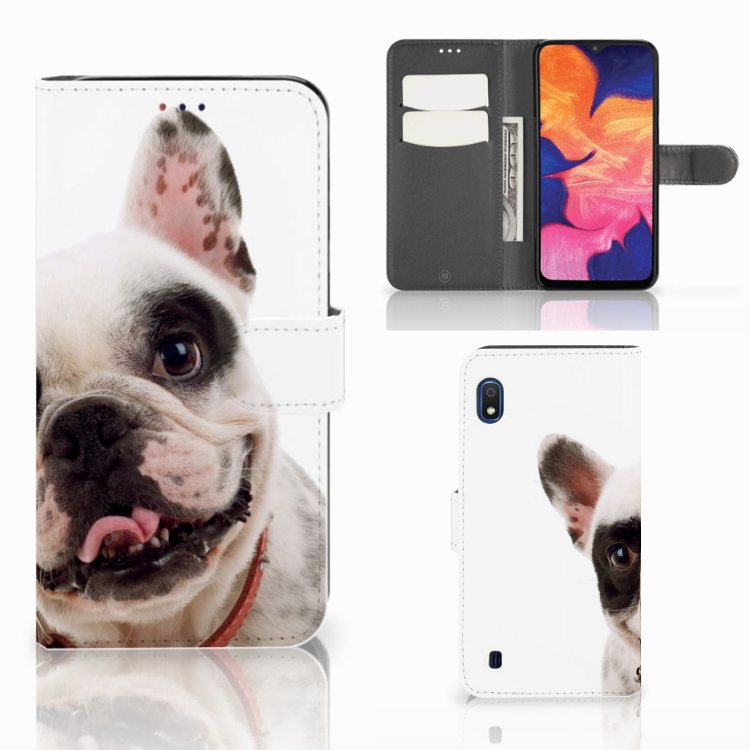 Samsung Galaxy A10 Telefoonhoesje met Pasjes Franse Bulldog