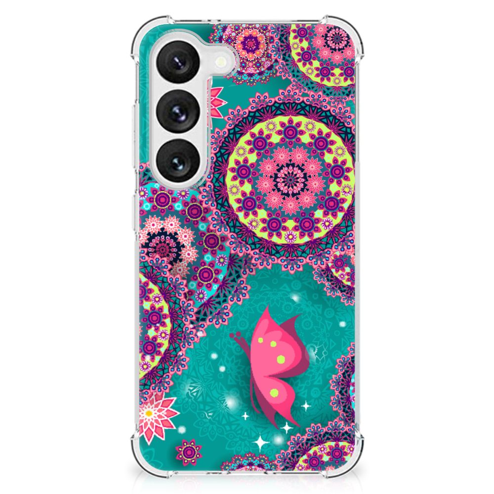 Samsung Galaxy S23 Back Cover Cirkels en Vlinders B2C Telecom