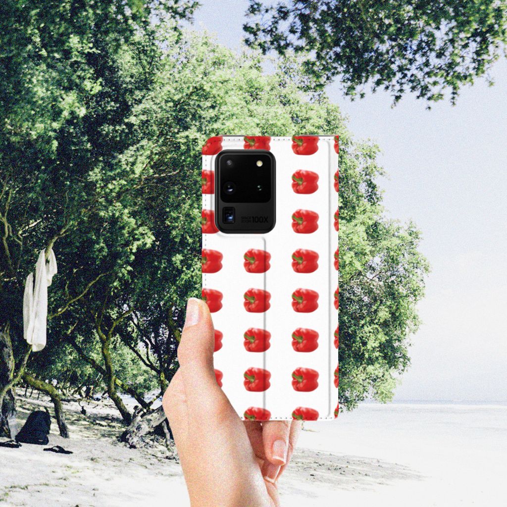 Samsung Galaxy S20 Ultra Flip Style Cover Paprika Red