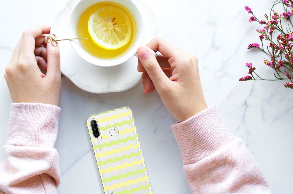 Huawei P30 Lite TPU bumper Waves Yellow