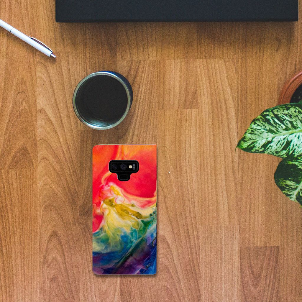 Bookcase Samsung Galaxy Note 9 Watercolor Dark