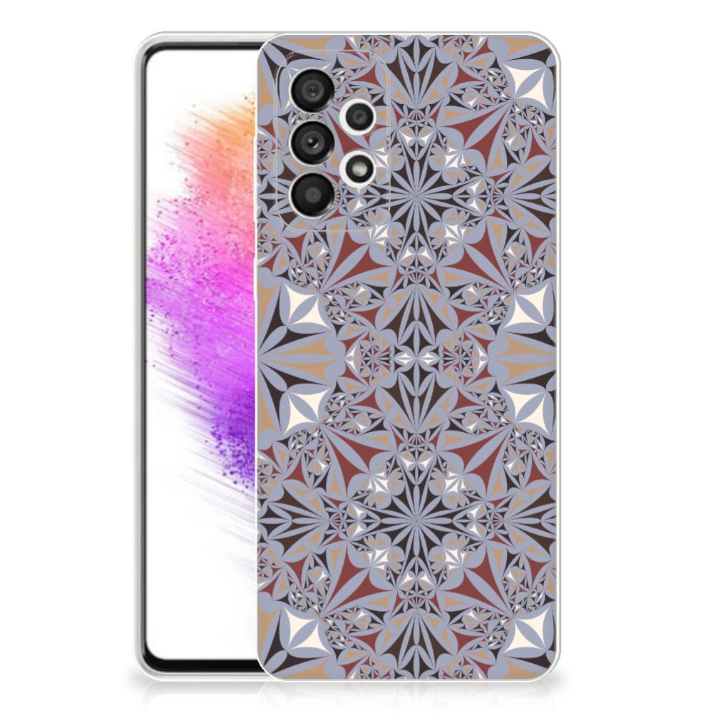 Samsung Galaxy A73 5G TPU Siliconen Hoesje Flower Tiles