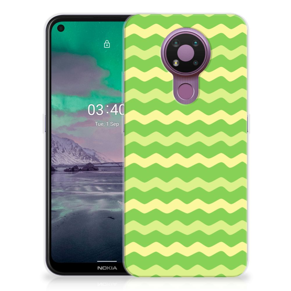 Nokia 3.4 TPU bumper Waves Green B2C Telecom