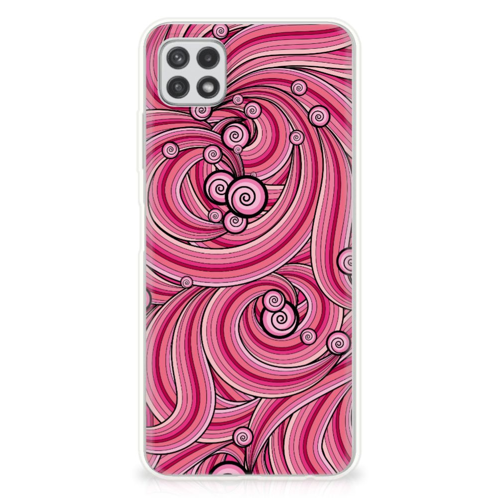 Samsung Galaxy A22 5G Hoesje maken Swirl Pink B2C Telecom