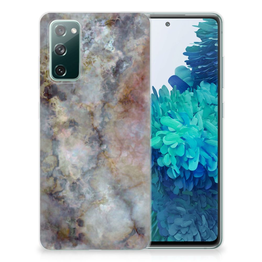 Samsung Galaxy S20 FE TPU Siliconen Hoesje Marmer Grijs B2C Telecom