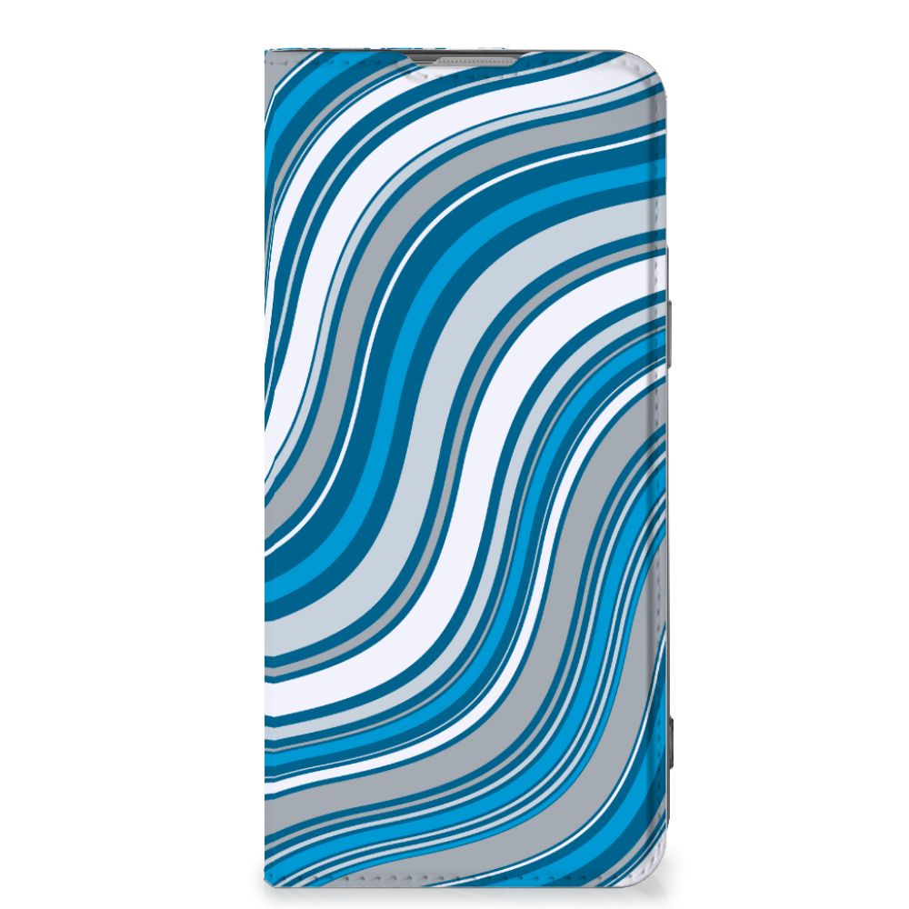 OnePlus Nord 2T Hoesje met Magneet Waves Blue - B2C Telecom