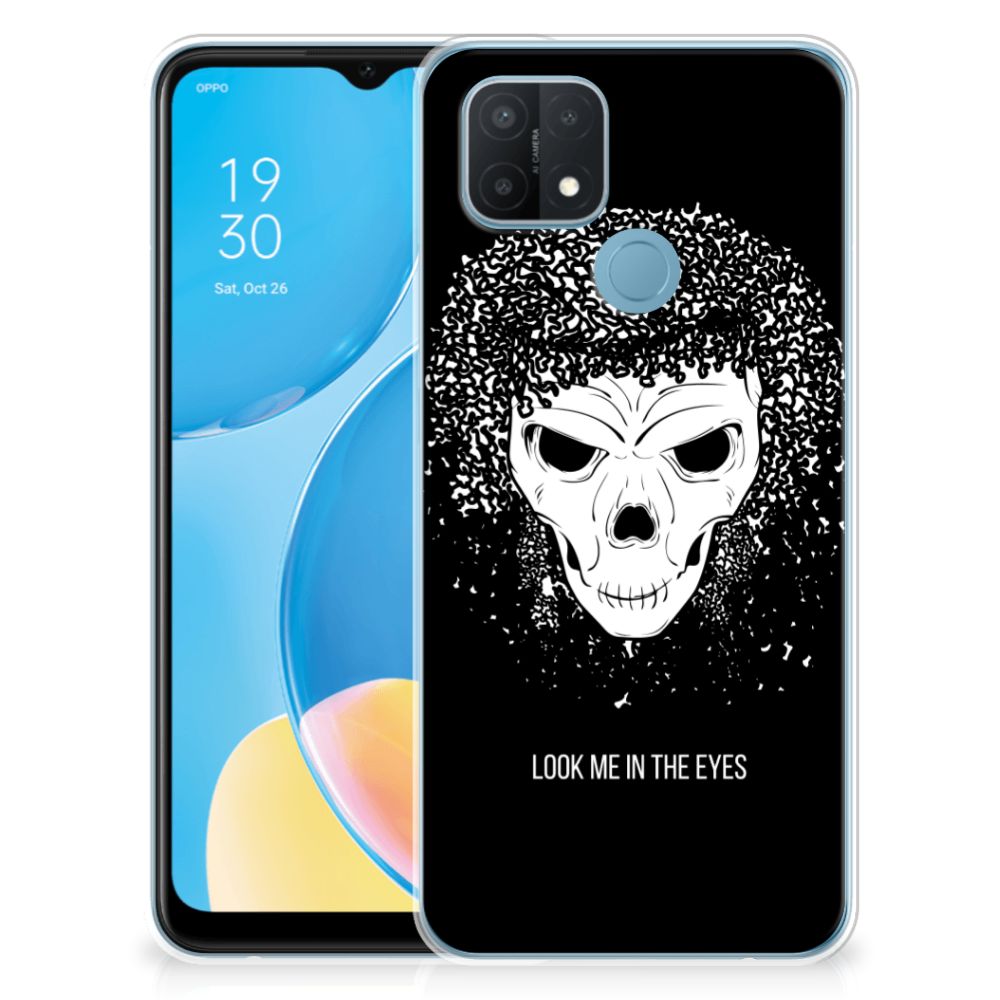 Silicone Back Case OPPO A15 Skull Hair B2C Telecom