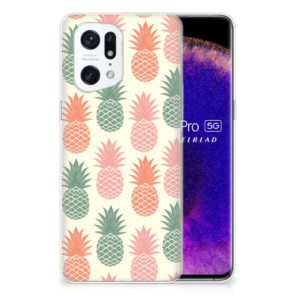 OPPO Find X5 Pro Siliconen Case Ananas B2C Telecom