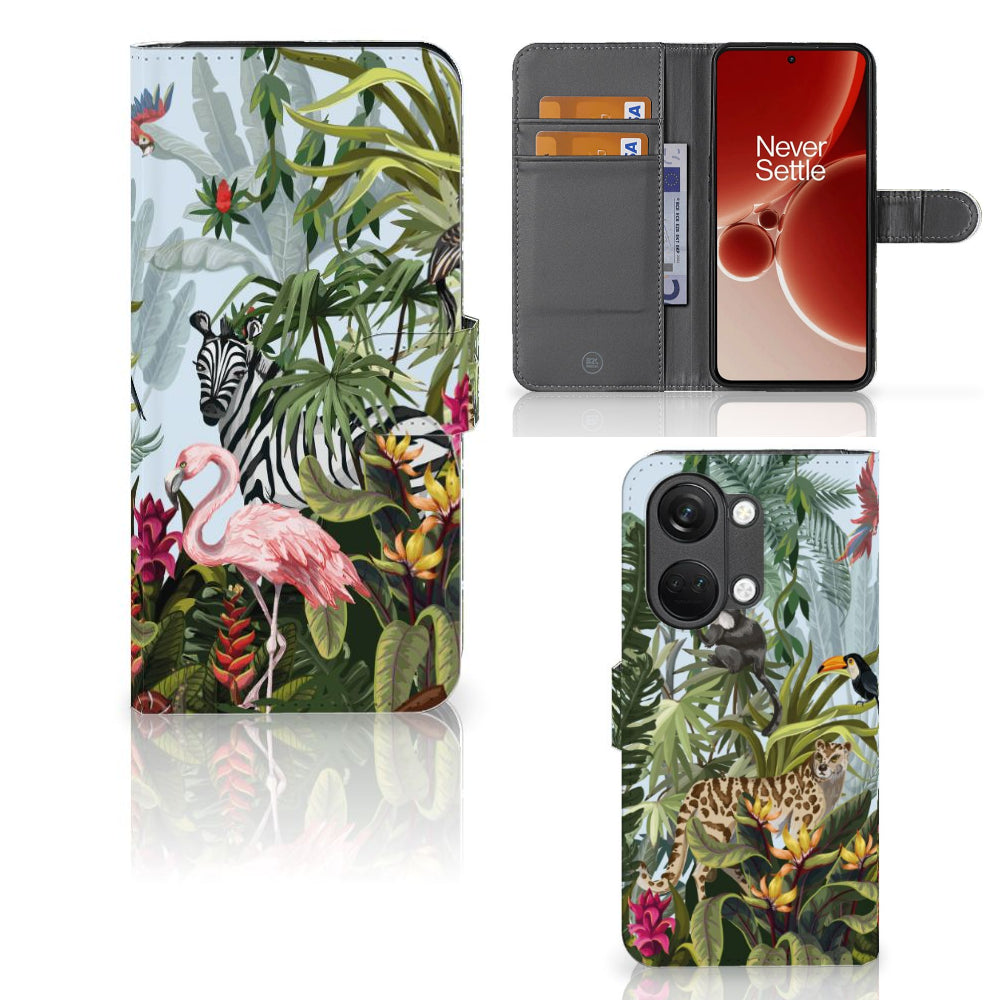 Telefoonhoesje met Pasjes voor OnePlus Nord 3 Jungle