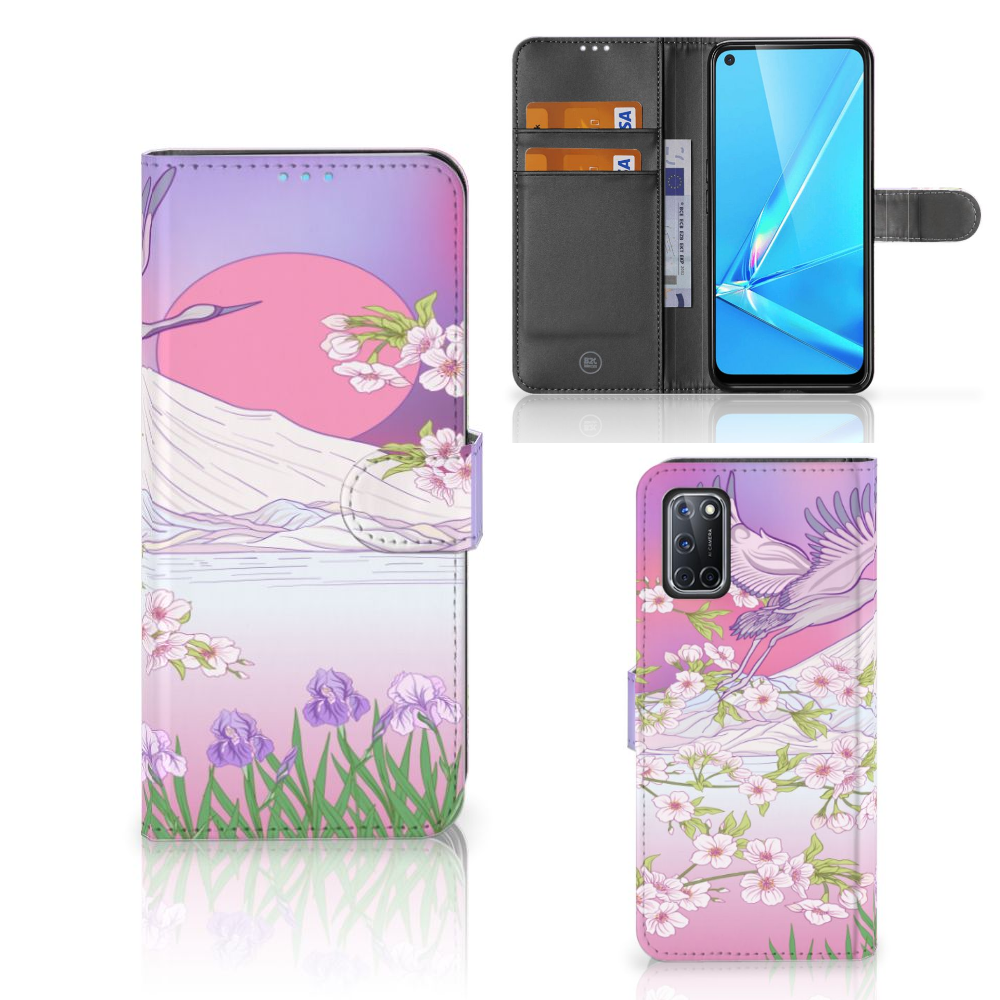 OPPO A72 | OPPO A52 Telefoonhoesje met Pasjes Bird Flying