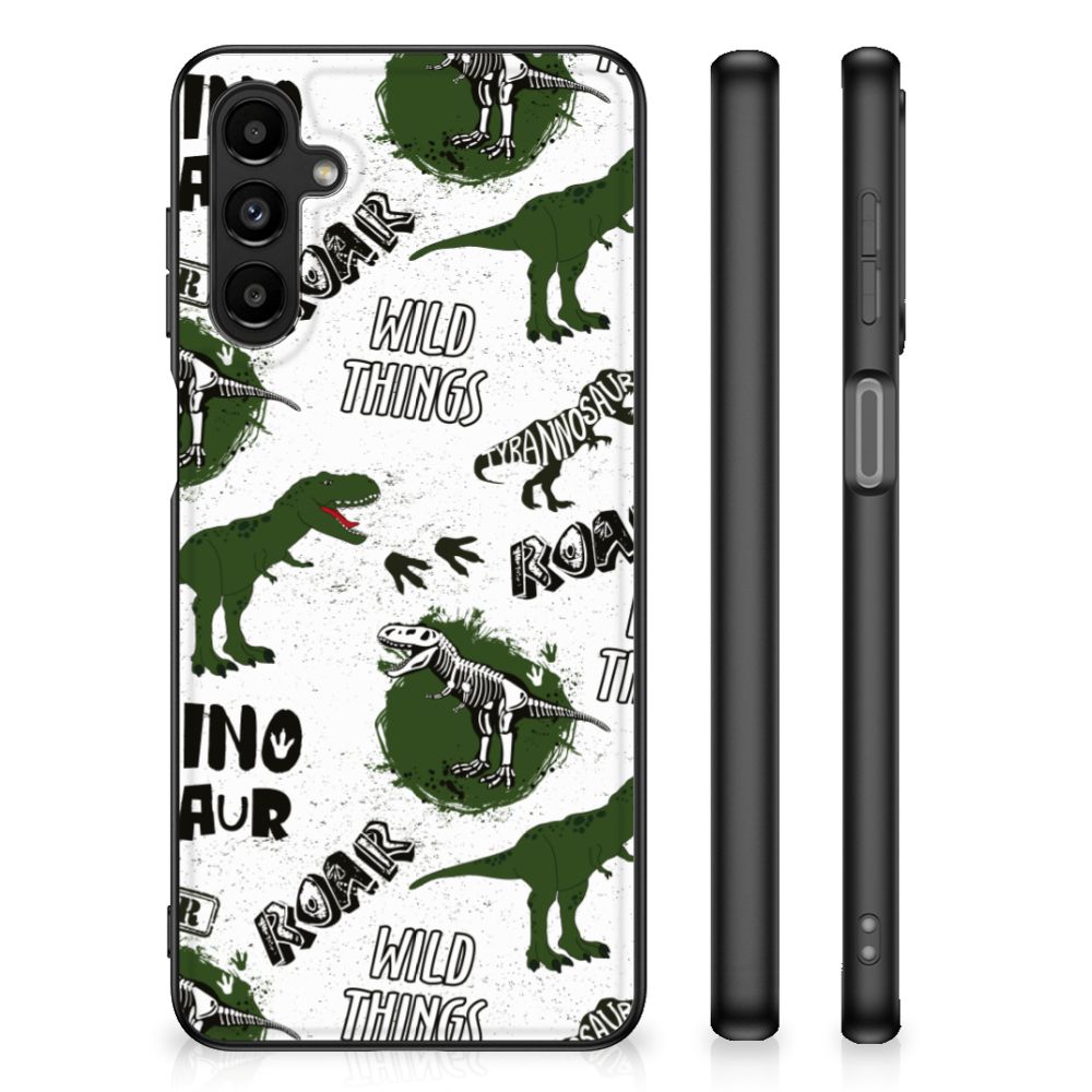 Dierenprint Telefoonhoesje voor Samsung Galaxy A14 5G Dinosaurus met dino design en pootafdrukken