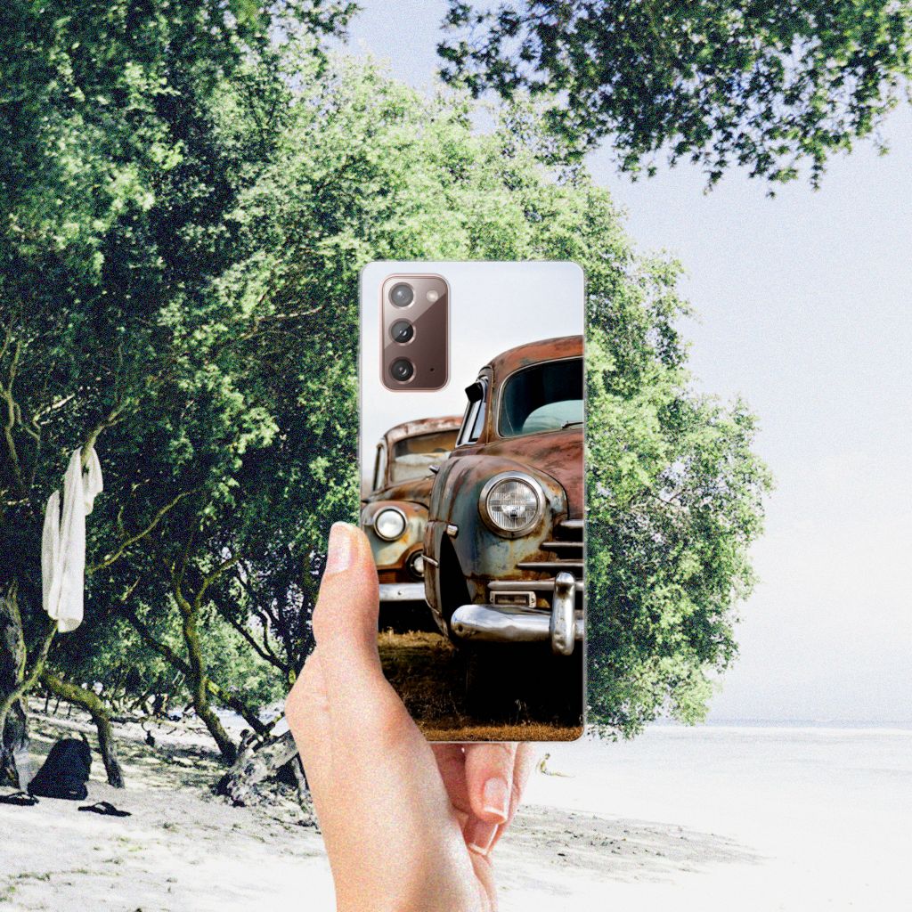 Samsung Note 20 Siliconen Hoesje met foto Vintage Auto B2C Telecom