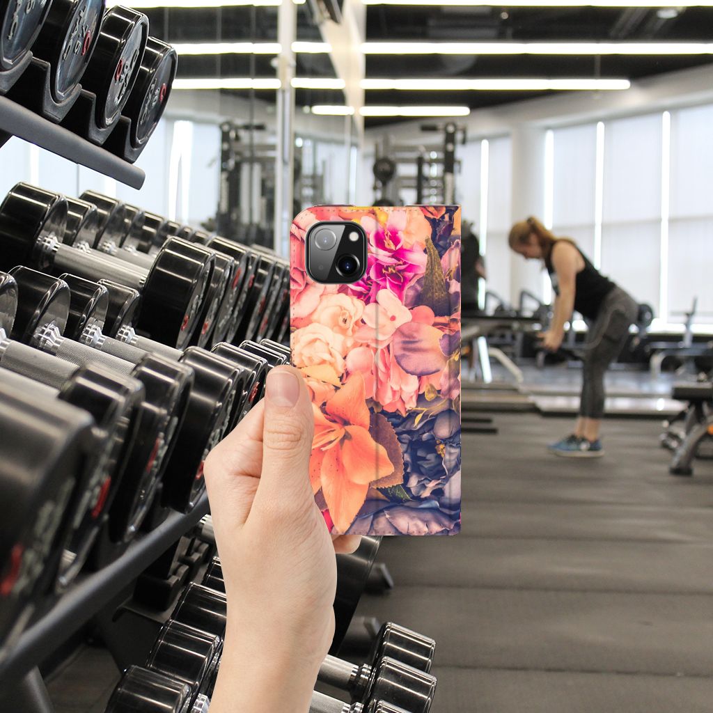 iPhone 14 Plus Smart Cover Bosje Bloemen