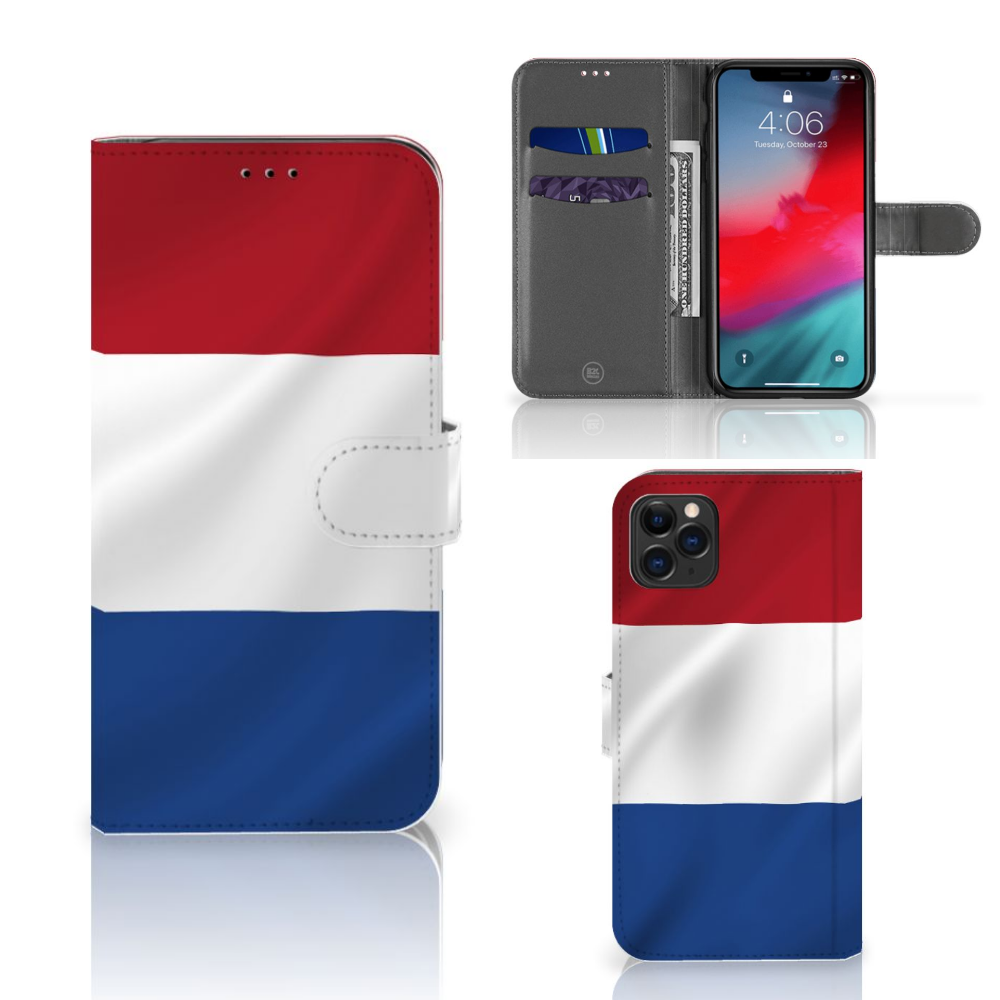 Apple iPhone 11 Pro Max Bookstyle Case Nederlandse Vlag