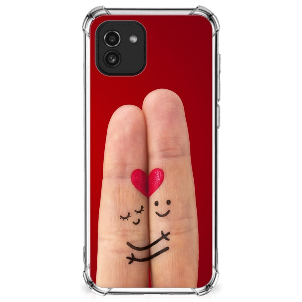 Samsung Galaxy A03 Anti Shock Bumper Case Liefde - Origineel Romantisch Cadeau B2C Telecom