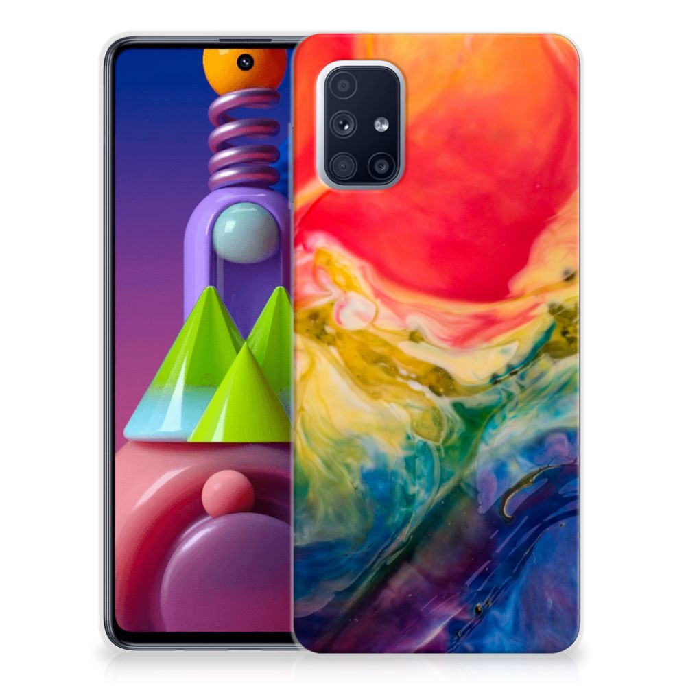 Hoesje maken Samsung Galaxy M51 Watercolor Dark B2C Telecom