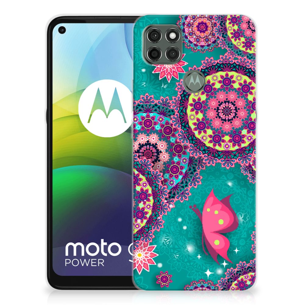 Motorola Moto G9 Power Hoesje maken Cirkels en Vlinders