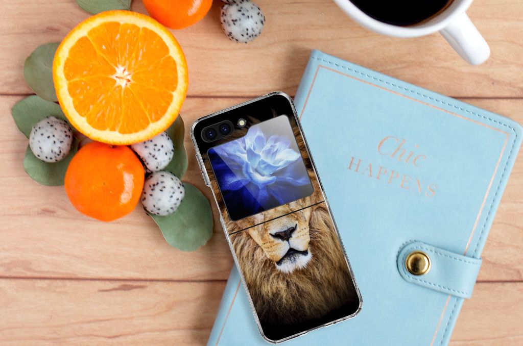 Samsung Galaxy Z Flip 5 TPU Hoesje Leeuw