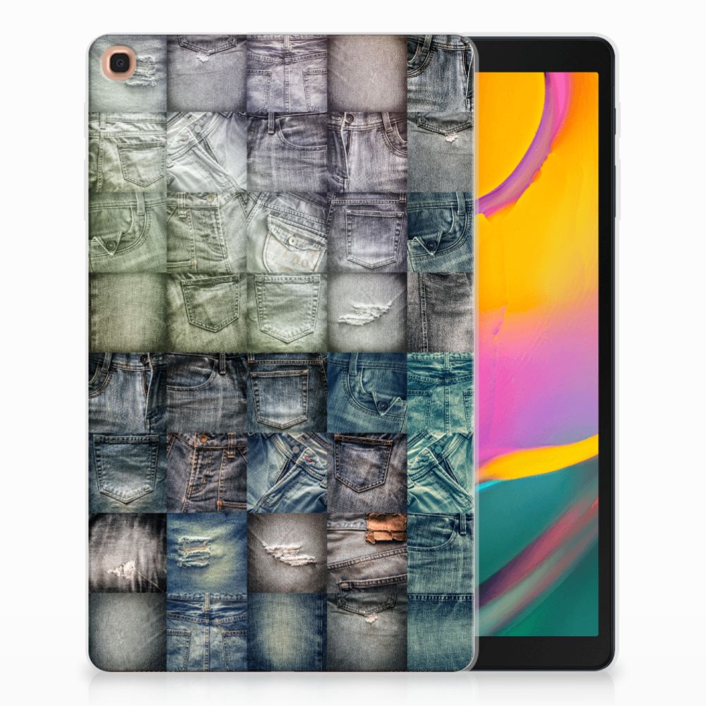 Leuke Siliconen Hoes Samsung Galaxy Tab A 10.1 (2019) Spijkerbroeken