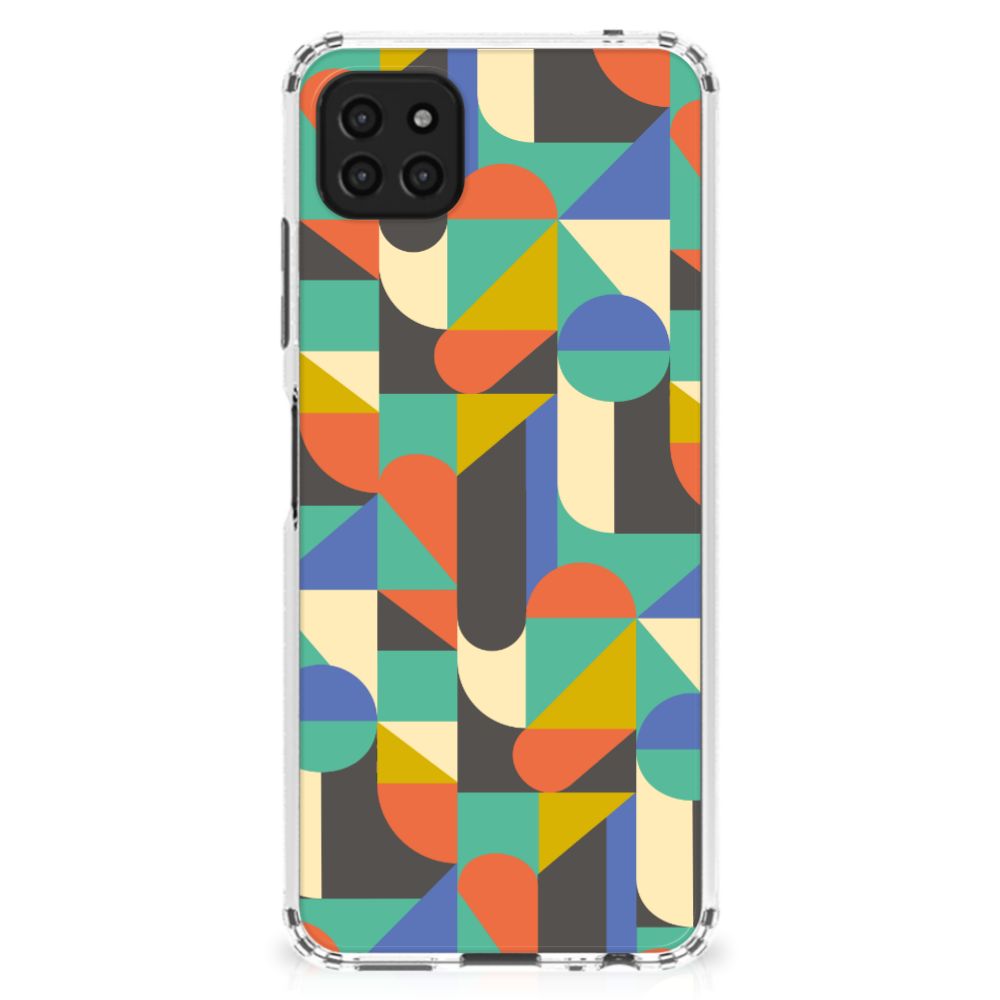 Samsung Galaxy A22 5G Doorzichtige Silicone Hoesje Funky Retro B2C Telecom