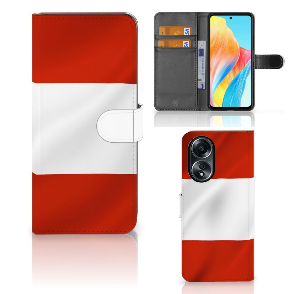 OPPO A58 4G Bookstyle Case Oostenrijk