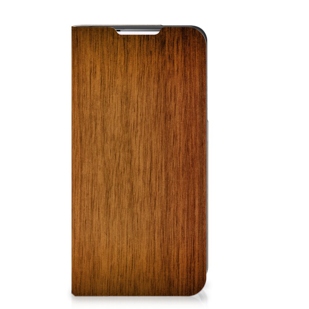 Samsung Galaxy S22 Book Wallet Case Donker Hout - B2C Telecom