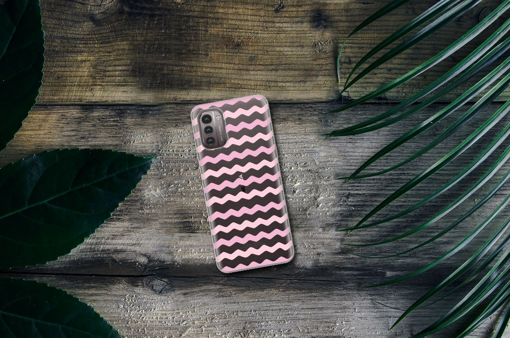 Nokia G21 | G11 TPU bumper Waves Roze B2C Telecom
