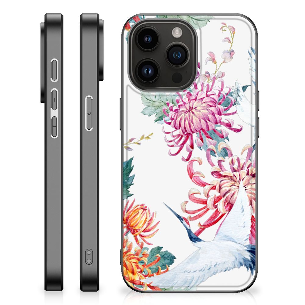 iPhone 15 Pro Max Dierenprint Telefoonhoesje Bird Flowers