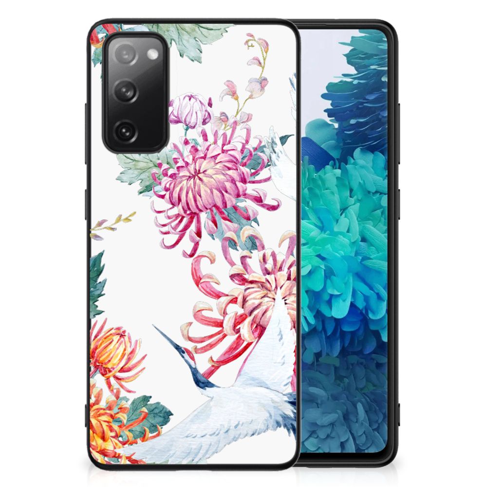 Samsung Galaxy S20 FE Dierenprint Telefoonhoesje Bird Flowers