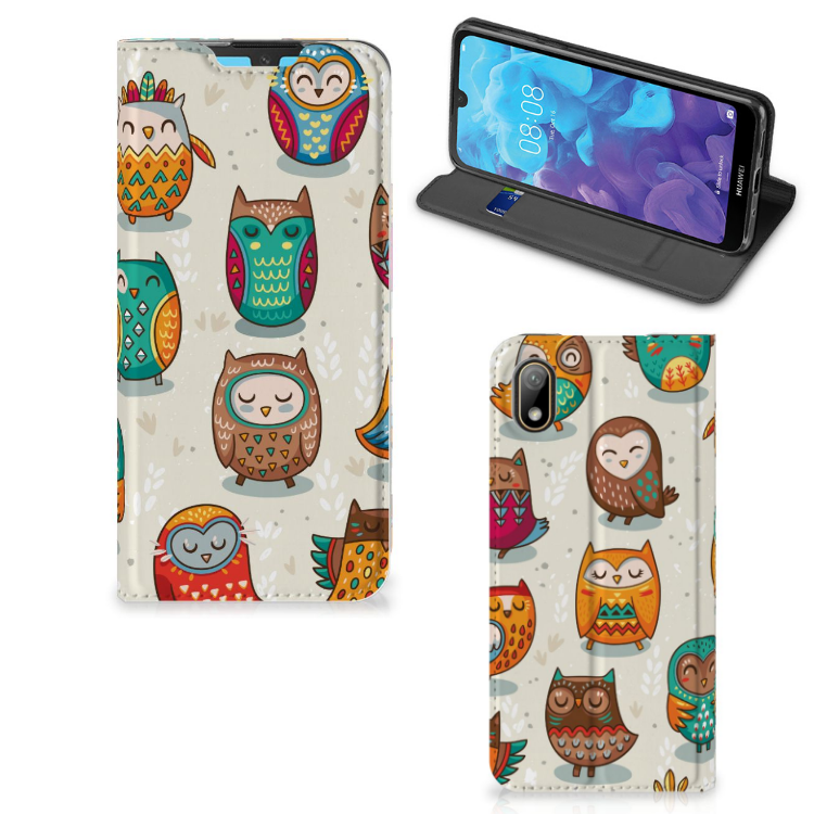 Huawei Y5 (2019) Hoesje maken Vrolijke Uilen - B2C Telecom