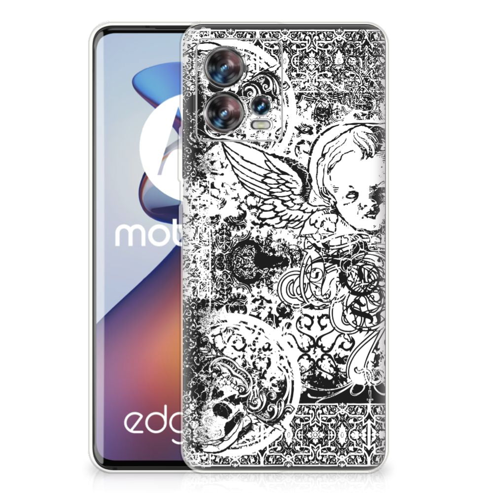 Silicone Back Case Motorola Edge 30 Fusion Skulls Angel B2C Telecom