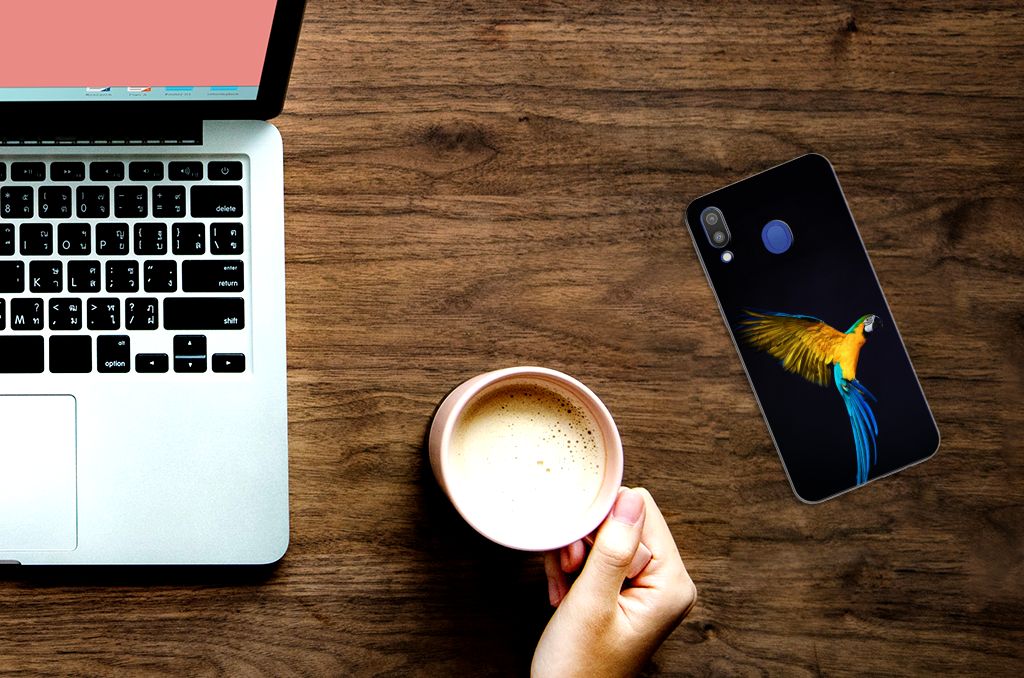 Samsung Galaxy M20 (Power) TPU Hoesje Papegaai