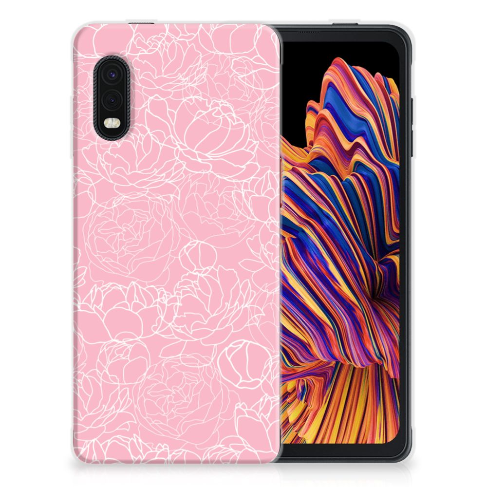 Samsung Xcover Pro TPU Case White Flowers B2C Telecom