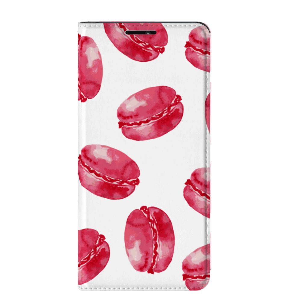 Motorola Edge 20 Pro Flip Style Cover Pink Macarons