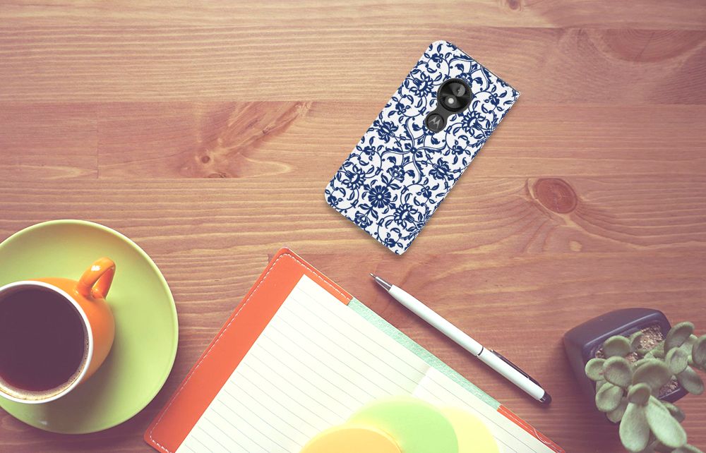 Motorola Moto E5 Play Smart Cover Flower Blue