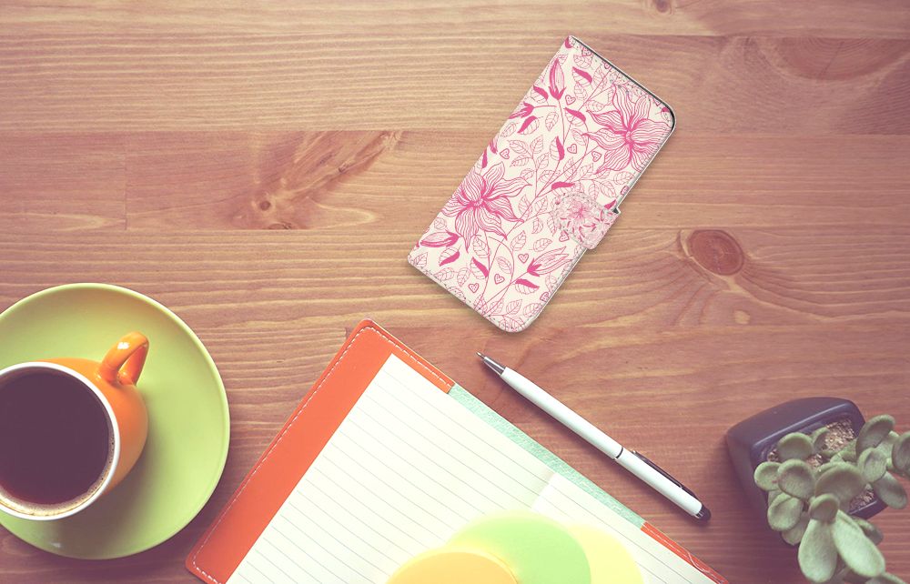 Samsung Galaxy A31 Hoesje Pink Flowers
