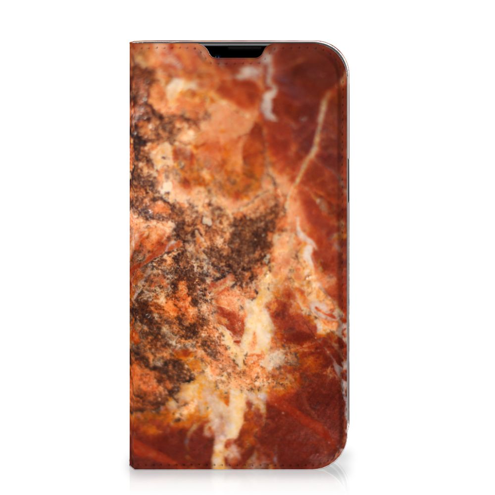 iPhone 14 Plus Standcase Marmer Bruin