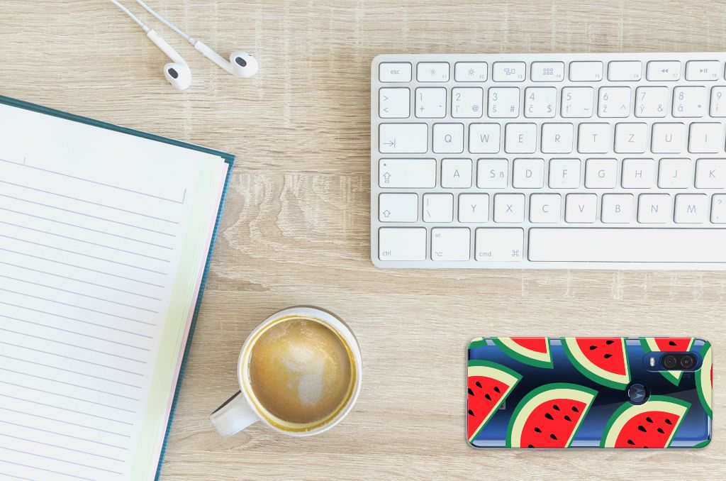 Motorola One Vision Siliconen Case Watermelons