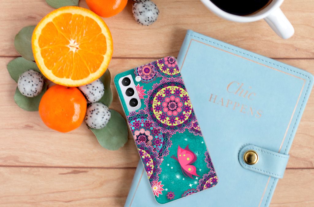 Samsung Galaxy S21 Plus Hoesje maken Cirkels en Vlinders B2C Telecom