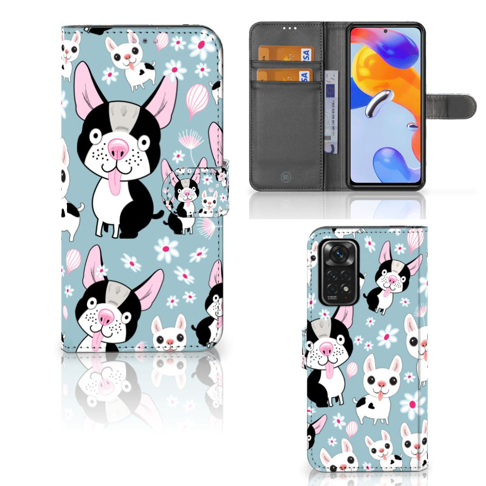 Xiaomi Redmi Note 11 Pro 5G/4G Telefoonhoesje met Pasjes Hondjes