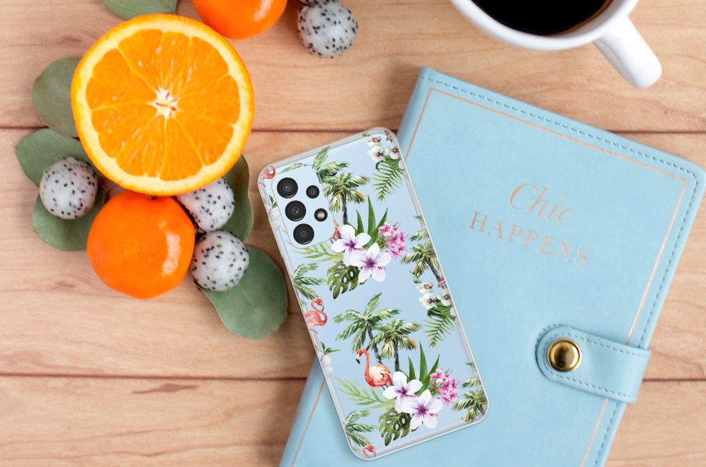 Samsung Galaxy A13 4G TPU Hoesje Flamingo Palms B2C Telecom