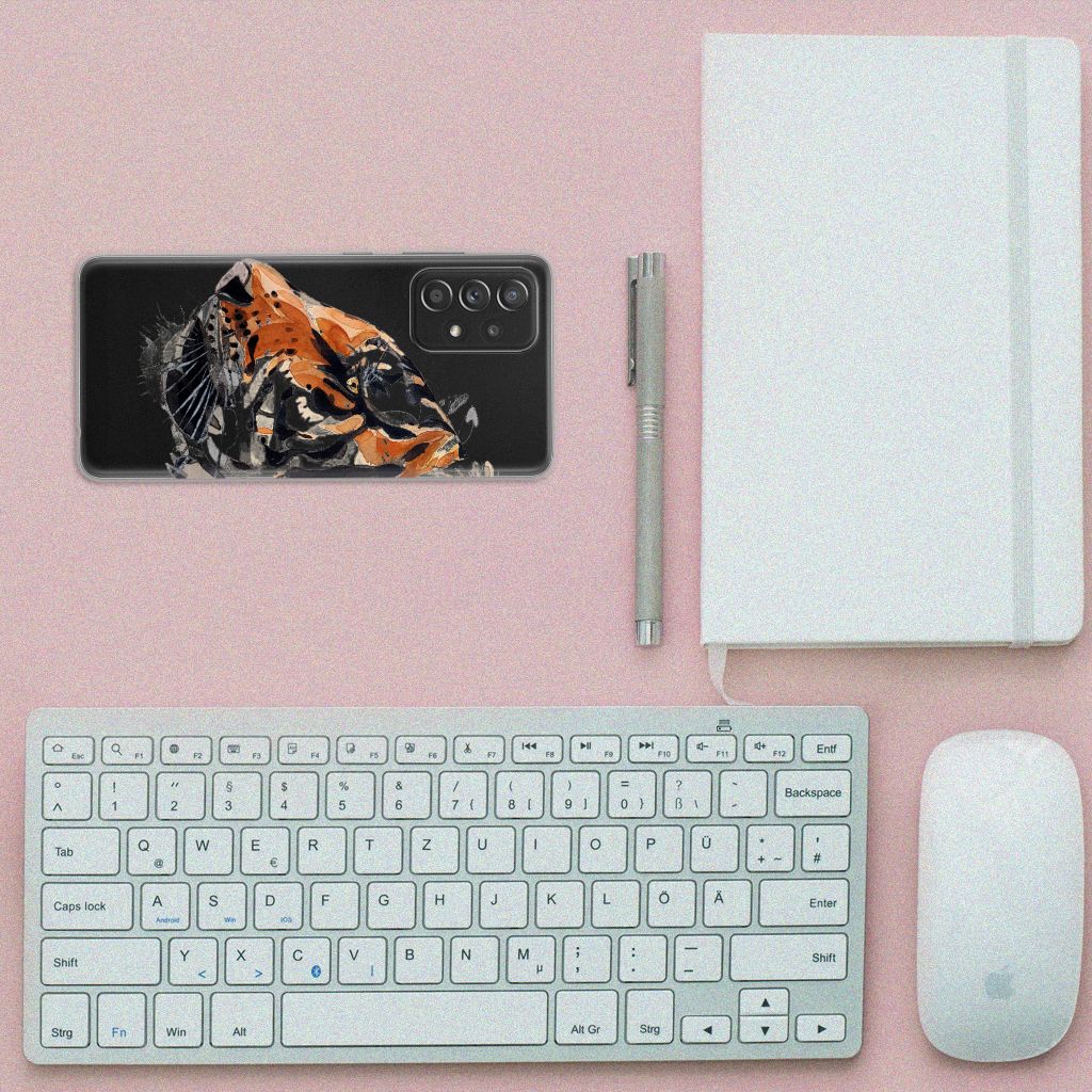 Hoesje maken Samsung Galaxy A52 (5G/4G) Watercolor Tiger B2C Telecom