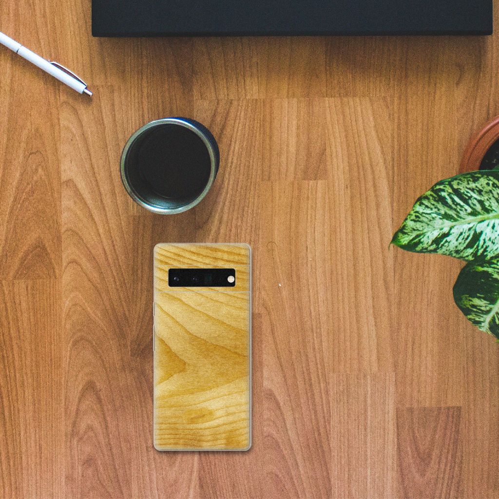 Google Pixel 6 Pro Bumper Hoesje Licht Hout B2C Telecom