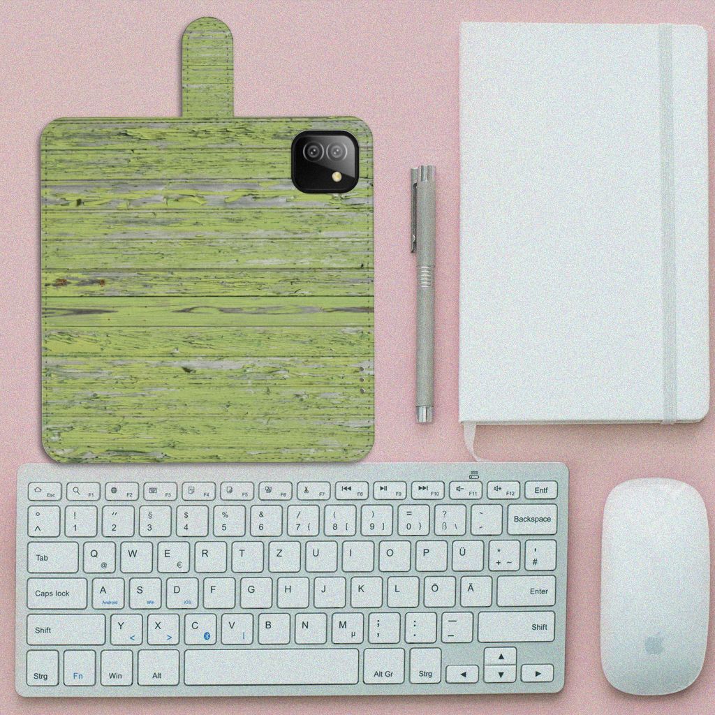 Samsung Galaxy A03 Book Style Case Green Wood