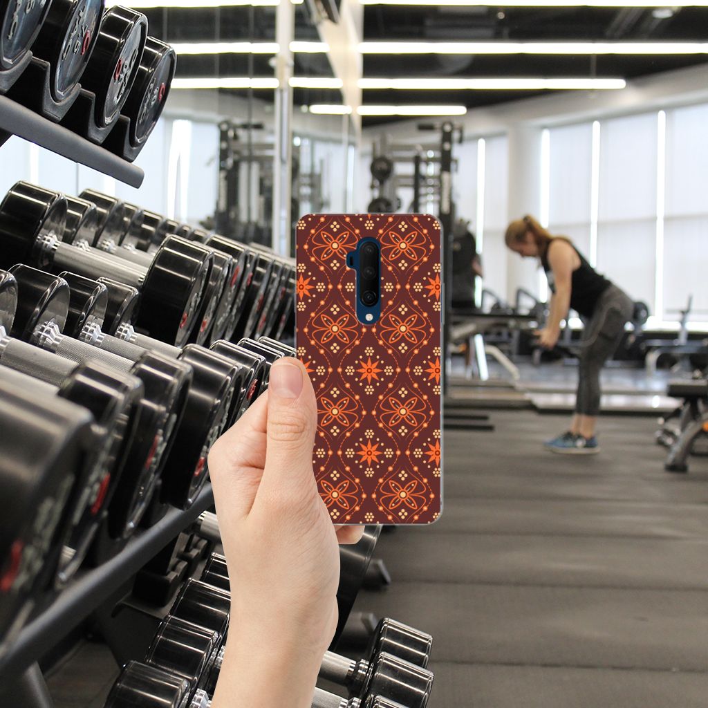 OnePlus 7T Pro TPU bumper Batik Brown