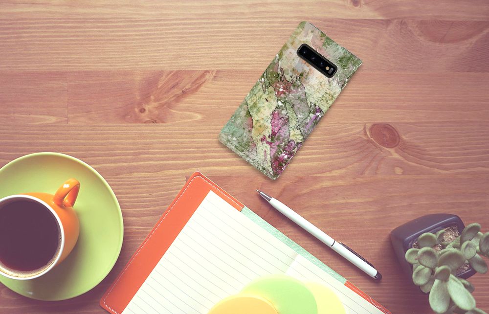 Bookcase Samsung Galaxy S10 Plus Letter Painting