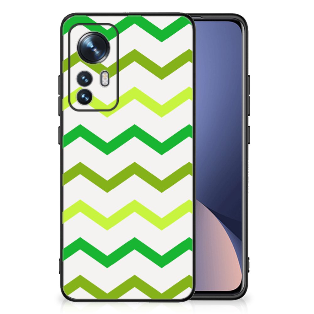 Xiaomi 12 | 12X Back Case Zigzag Groen B2C Telecom